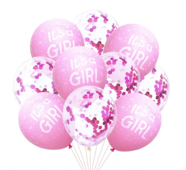 Kız Bebek 10 lu Helyum Balon